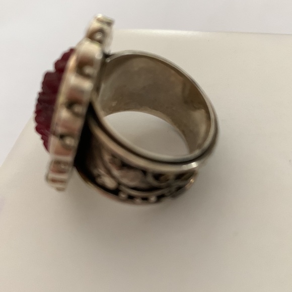 Mars & Valentine Echo of the Dreamer Maroon Gemstone surrounded by Crystals SS - Picture 3 of 6